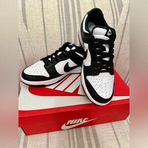 EUC - Worn ONE Time Only!  Nike Dunk Low - Pandas - black/white - Women’s size 8